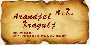 Aranđel Kragulj vizit kartica